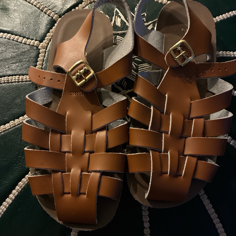 Salt Water Sandals by Hoy - Brown Kids Sandals